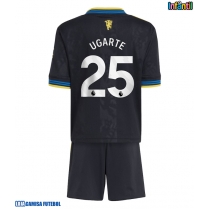 Camisa de Futebol Manchester United Manuel Ugarte #25 Equipamento Alternativo Infantil 2025-26 Manga Curta (+ Calças curtas)